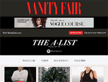 Tablet Screenshot of alist.vanityfair.co.uk